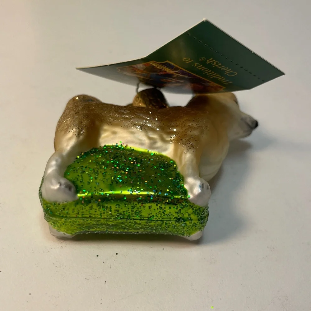 Old World Christmas ‘Chihuahua’ Glass Ornament New With Tags Never Displayed